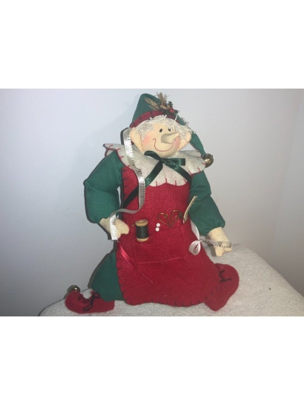 Plush Sewing Themed Christmas Elf 10 inch